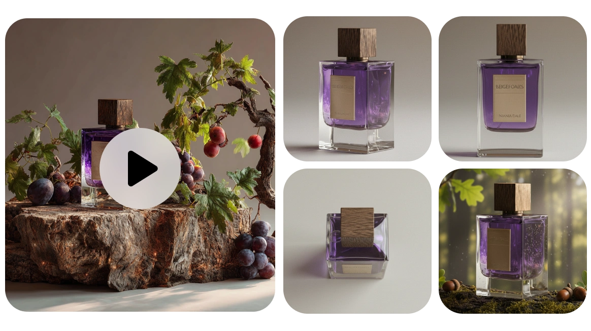 一支由四張圖片生成的 AI 香水影片